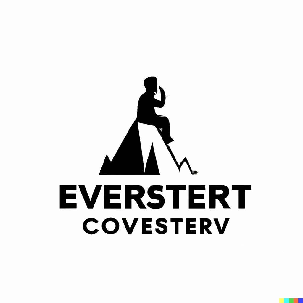 someone gazing at Mount Everest, finance company logo design